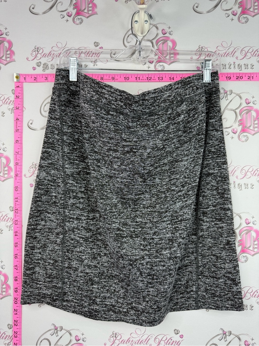 Joe Fresh skirt Heathered Black & White A-Line Knit Skirt